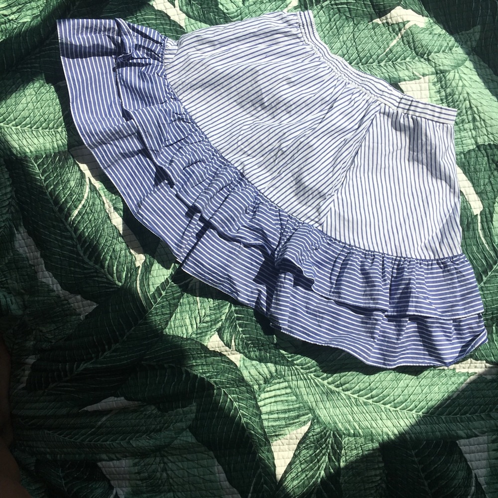 SOLD — Timeless Ruffled Striped Skirt